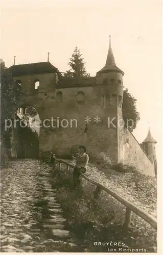 AK / Ansichtskarte Gruyeres__Gruyere_FR Les Remparts 