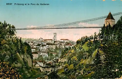AK / Ansichtskarte Fribourg_FR et le Pont du Gotteron Fribourg FR