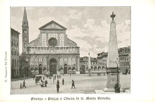 AK / Ansichtskarte Firenze_Florenz Pazza e Chiesa di Santa Maria Novella 