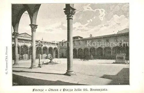AK / Ansichtskarte Firenze_Florenz Chiesa e Piazza della SS Annunziata 