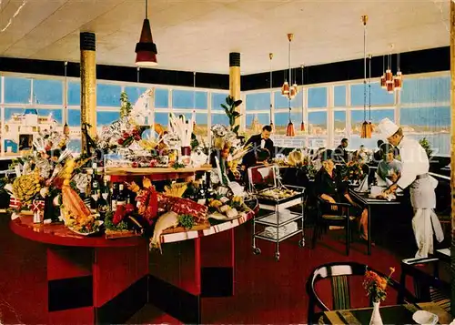 AK / Ansichtskarte Travemuende_Ostseebad Restaurant Skandinavia am Skandinavien Kai Travemuende_Ostseebad