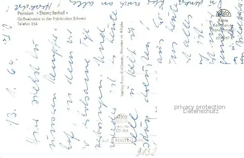 AK / Ansichtskarte Goessweinstein Pension Stempferhof Goessweinstein