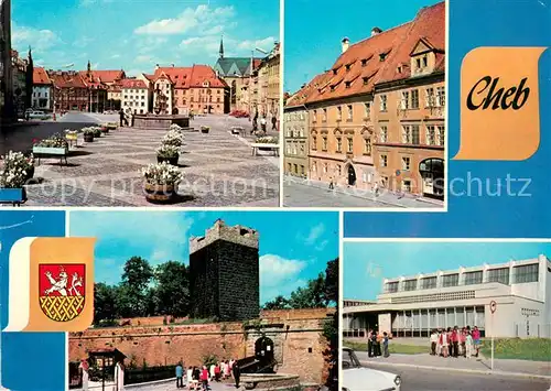 AK / Ansichtskarte Cheb_Eger Mestska pamatkova rezervace Nejznamejsi pamatkou Spalicek skupina kupeckych domu 