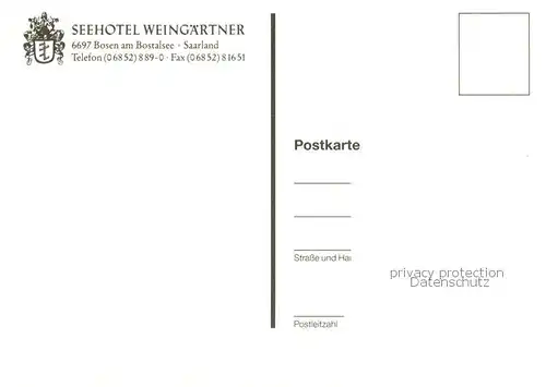 AK / Ansichtskarte Bosen_Nohfelden Seehotel Weingaertner 