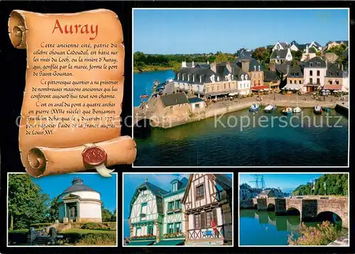 AK / Ansichtskarte Auray_56 Port Mausolee de Cadoudal vielles maisons Pont Saint Goustan Histoire 