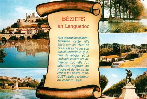 AK / Ansichtskarte Beziers_34 Vues d ensemble Chateau Monument 