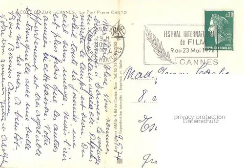 AK / Ansichtskarte Cannes_06 Port Pierre Canto vue aerienne 