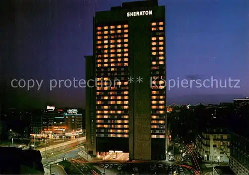 AK / Ansichtskarte Lisboa Sheraton Hotel Nachtaufnahme Lisboa