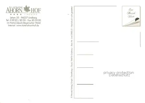 AK / Ansichtskarte Lindberg_Regen Kur  und Sporthotel Ahornhof Swimming Pool Lindberg Regen