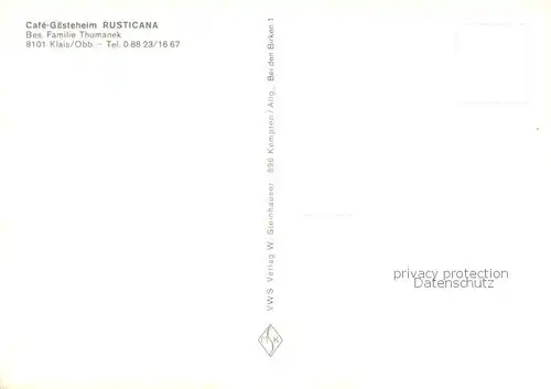 AK / Ansichtskarte Klais Cafe Gaesteheim Rusticana Klais