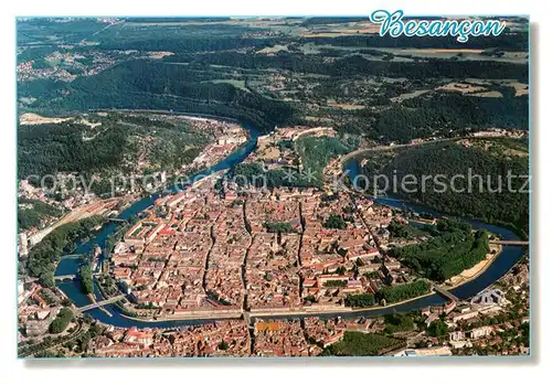 AK / Ansichtskarte Besancon_Doubs La Boucle vue aerienne Images de Franche Comte Besancon Doubs