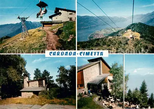 AK / Ansichtskarte Cardada_Locarno_TI Bergrestaurant Cimetta Sessellift Fernsicht Alpen 