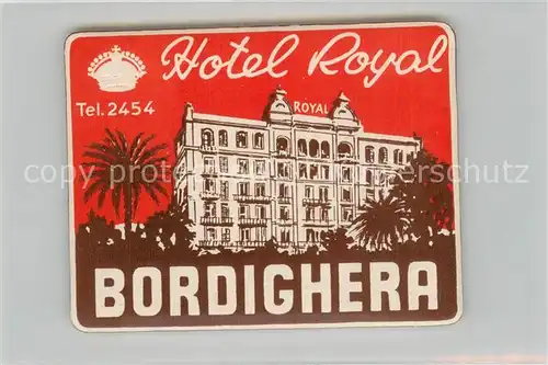 AK / Ansichtskarte Bordighera_IT Hotel Royal 