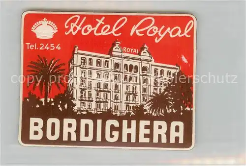 AK / Ansichtskarte Bordighera_IT Hotel Royal 