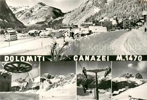 AK / Ansichtskarte Canazei_Trento_IT Wintersport Teilansichten 