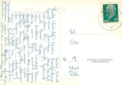 AK / Ansichtskarte Dresden_Elbe HO Gaststaette Am Zwinger 