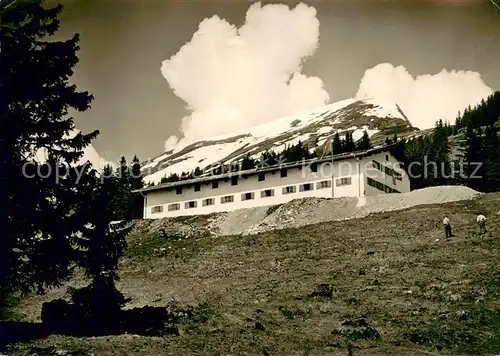 AK / Ansichtskarte Oberstdorf Natrufreunde Ferienheim Kanzelwandhaus Aussenansicht Oberstdorf