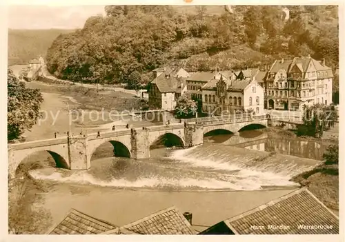 AK / Ansichtskarte Hann._Muenden Werrabruecke Hann. Muenden