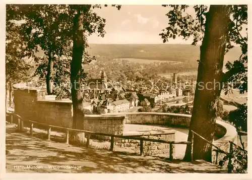 AK / Ansichtskarte Hann._Muenden Weserliedanlage Hann. Muenden