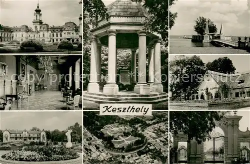 AK / Ansichtskarte Keszthely_HU Teilansichten hist. Gebaeude u. Balaton See 