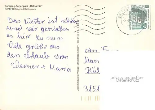 AK / Ansichtskarte Kalifornien_Ostseebad Fliegeraufnahme Camping Ferienpark California Kalifornien_Ostseebad