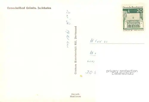 AK / Ansichtskarte Groemitz_Ostseebad Fliegeraufnahme Jachthafen Groemitz_Ostseebad