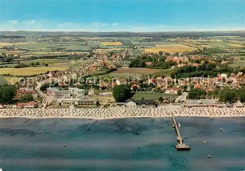 AK / Ansichtskarte Groemitz_Ostseebad Fliegeraufnahme Strand Groemitz_Ostseebad