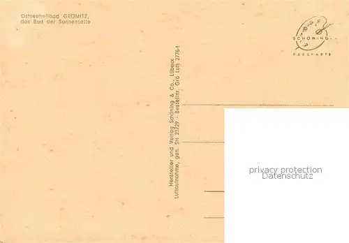 AK / Ansichtskarte Groemitz_Ostseebad Fliegeraufnahme Strand Groemitz_Ostseebad