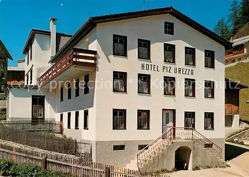 AK / Ansichtskarte Samnaun Compatsch Hotel Piz Urezza Aussenansicht u. Informationen Samnaun Compatsch