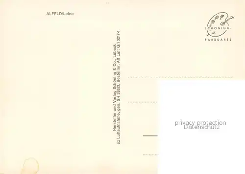 AK / Ansichtskarte Alfeld_Leine Fliegeraufnahme Alfeld_Leine