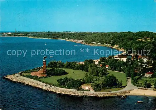 AK / Ansichtskarte Moeltenort Fliegeraufnahme U Boot Ehrenmal Moeltenort