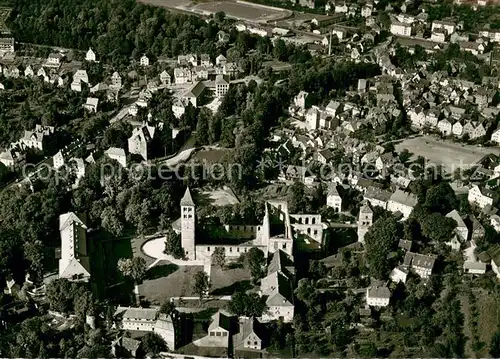 AK / Ansichtskarte Bad_Hersfeld Fliegeraufnahme Stiftsruine u. Stadt Bad_Hersfeld