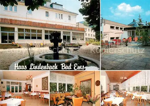 AK / Ansichtskarte Bad_Ems_Lahn Bundesbahn Sozialwerk Haus Lindenbach Freiterrasse Speisesaal Bad_Ems_Lahn