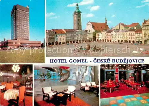 AK / Ansichtskarte Ceske_Budejovice_Budweis_CZ Hotel Gomel Restaurace Druzba Vstupni hala Vinarna 
