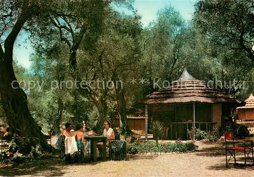 AK / Ansichtskarte Korfu_Corfu_Greece Das Camp des Mittelmeerklubs Unter den Olivenbaeumen 