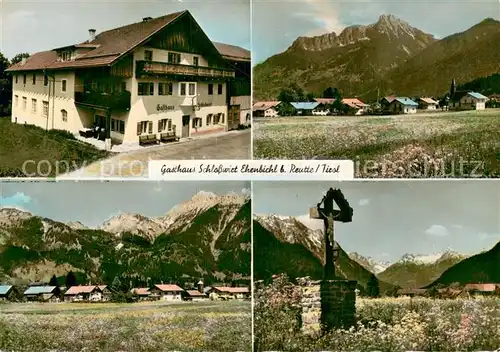 AK / Ansichtskarte Reutte_Tirol Gasthaus Schlosswirt Ehenbichl Panorama Wegekreuz Reutte Tirol