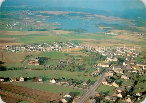 AK / Ansichtskarte Neunkirchen_Nohfelden Fliegeraufnahme mit Bostalsee und Caritas Heimstaette 