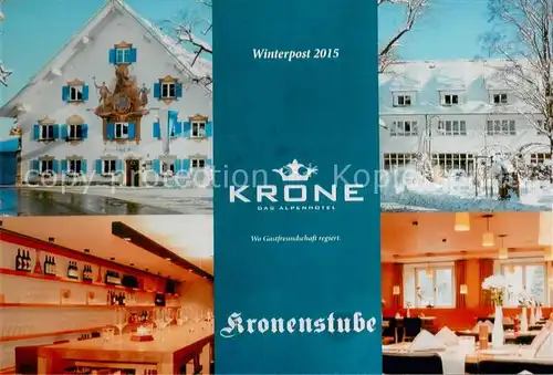 AK / Ansichtskarte Pfronten Hotel Krone Gastraeume Theke Pfronten