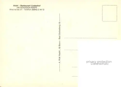 AK / Ansichtskarte Kripp_Bad Hotel Restaurant Lindenhof Kripp_Bad