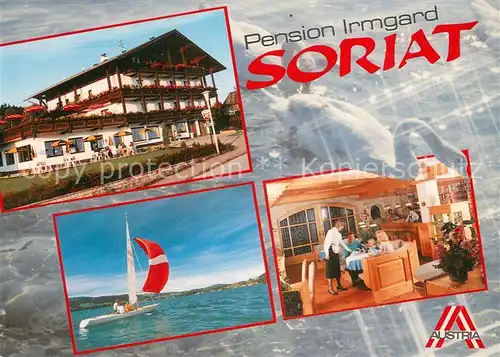 AK / Ansichtskarte Strass_Attergau_AT Pension Irmgard Soriat Attersee Segeln 