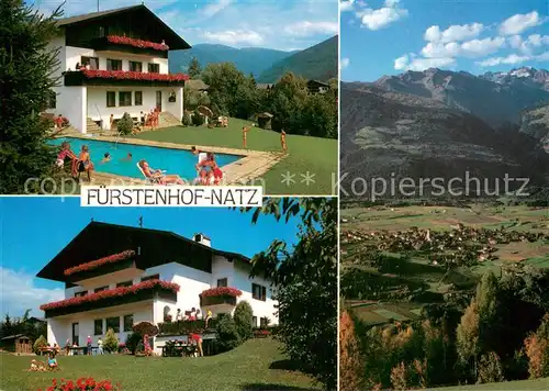 AK / Ansichtskarte Natz_Brixen_Suedtirol Gaestehaus Pension Fuerstenhof Swimming Pool Landschaftspanorama Alpen Natz_Brixen_Suedtirol