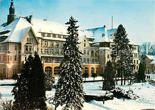 AK / Ansichtskarte Kudowa Zdroj_Bad_Kudowa_Niederschlesien Sanatorium Polonia im Winter 