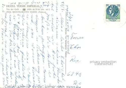 AK / Ansichtskarte Montegrotto_Terme_IT Hotel Terme Imperial Swimming Pool 