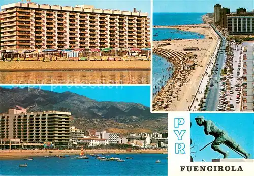 AK / Ansichtskarte Fuengirola_Costa_del_Sol_ES Complejo Pyr Ferienresort Hotel Strand Statue 