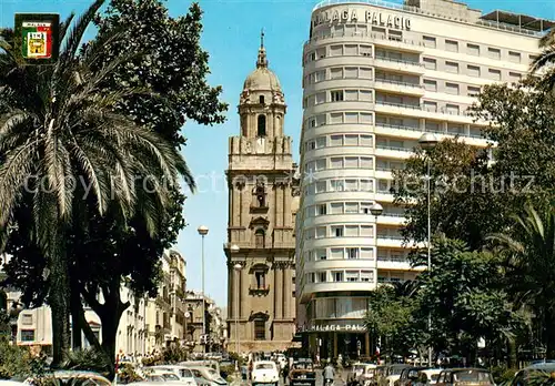 AK / Ansichtskarte Malaga_Andalucia Catedral y Hotel Malaga Palacio Malaga_Andalucia