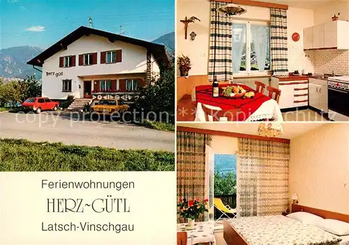 AK / Ansichtskarte Latsch_Laces_Vinschgau_IT Ferienwohnungen Herz Guetl 