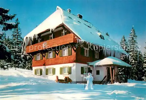 AK / Ansichtskarte Feldberg_1450m_Schwarzwald Naturfreundehaus am Feldberg im Winter 