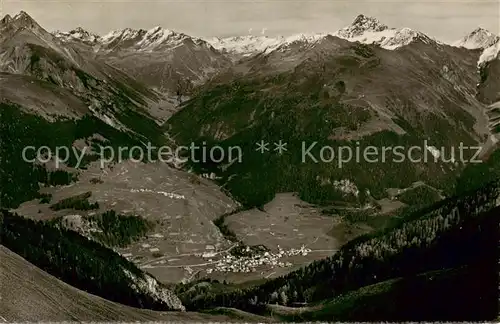 AK / Ansichtskarte Berguen_Bravuogn_GR Berguen u. Latsch m. Val Tuors   P. Kesch u. P. Uertsch Berguen_Bravuogn_GR