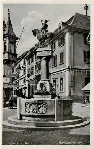 AK / Ansichtskarte Esslingen__Neckar Postmichelbrunnen 