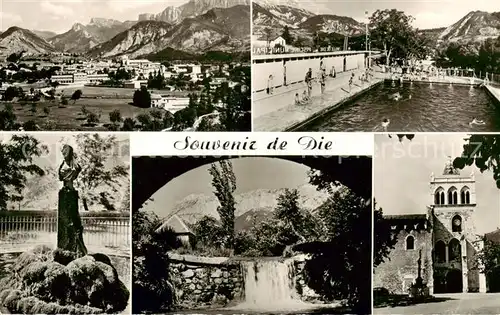 AK / Ansichtskarte Die_26_Drome La Piscine   La Comtesse de Die   Cascades de Valcroissant   La Cathedrale 